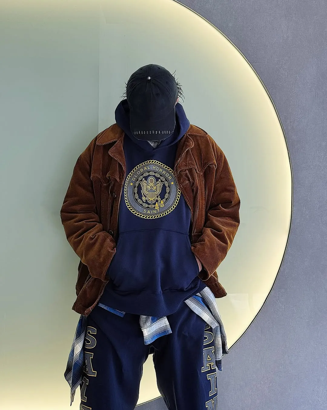 SAINT Mxxxxxx HOODIE/SAINT/NVY Reflective Angel Hoodie Blue S-XL Original open mold Loose cut Comfortable fit Top printing technology 3M reflective paste Best reflective effect in the industry Correct version Original consistent main mark/wash mark/cherub anti-counterfeiting